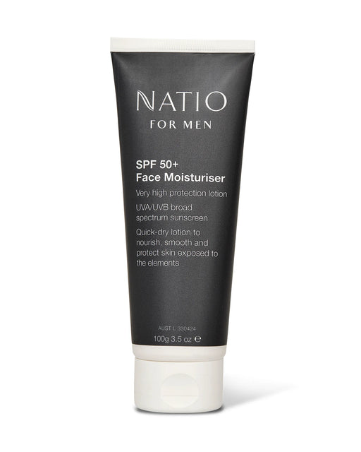 Natio For Men SPF 50+ Face Moisturiser 100g.