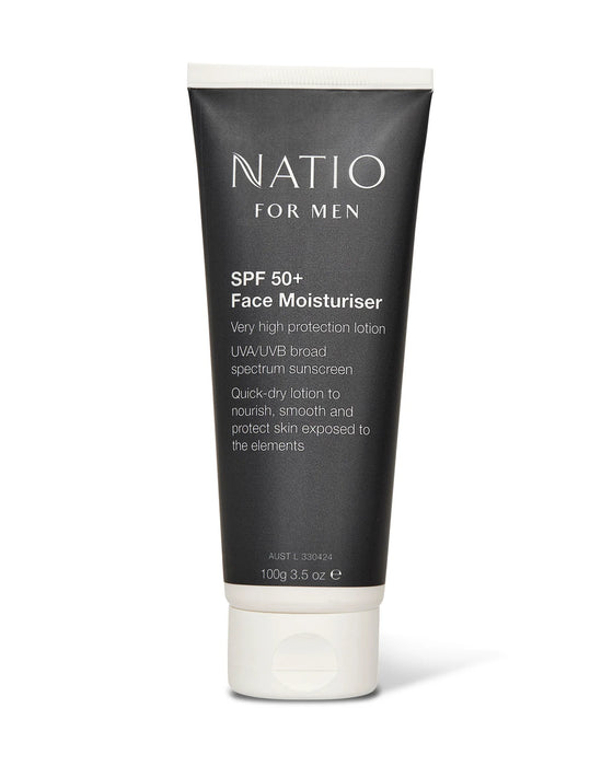 Natio For Men SPF 50+ Face Moisturiser 100g.