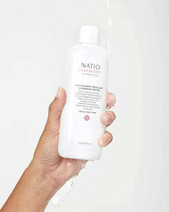 Natio Rosewater Hydration Antioxidant Micellar Cleansing Water 250ml.