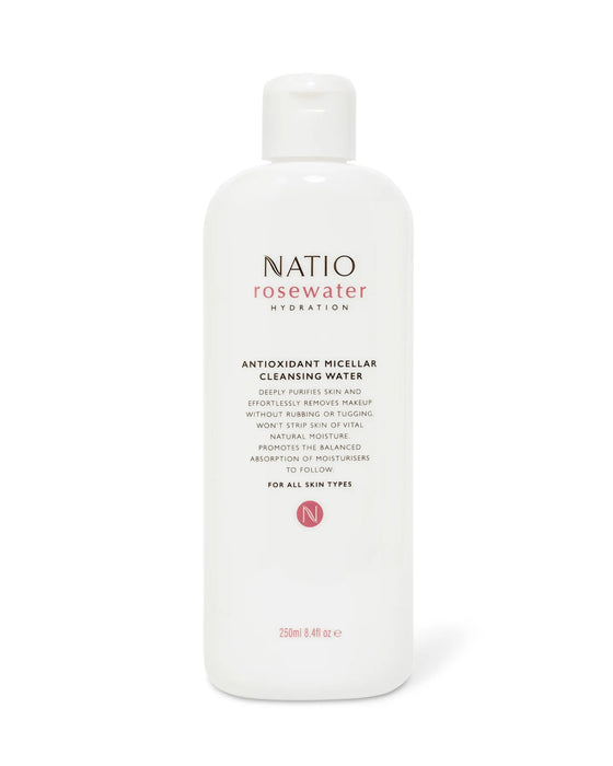 Natio Rosewater Hydration Antioxidant Micellar Cleansing Water 250ml.