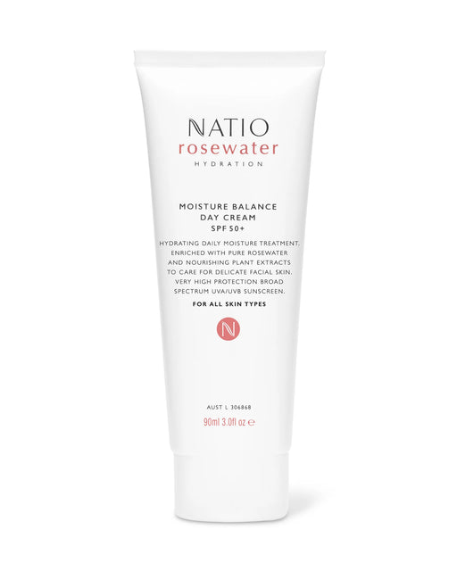 Natio Rosewater Hydration Moisture Balance Day Cream SPF50+ 90ml.