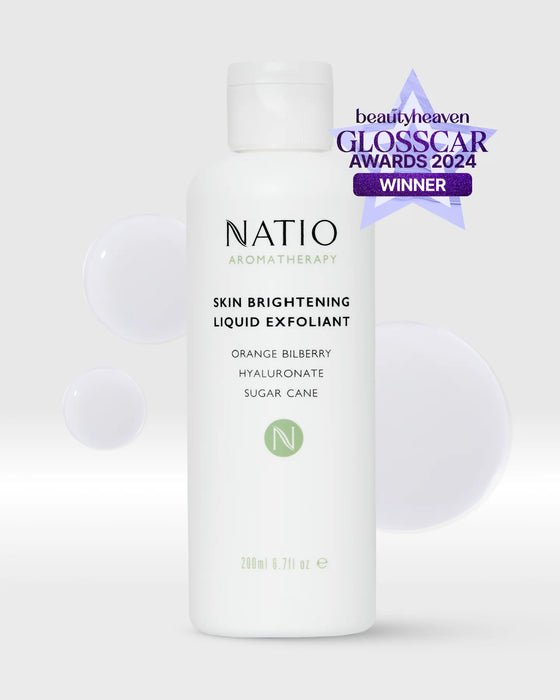 Natio Skin Brightening Liquid Exfoliant 200ml.
