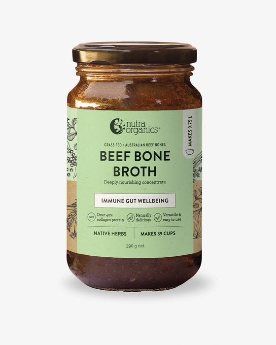 Nutra Organics Beef Bone Broth Concentrate Native Herb 390g