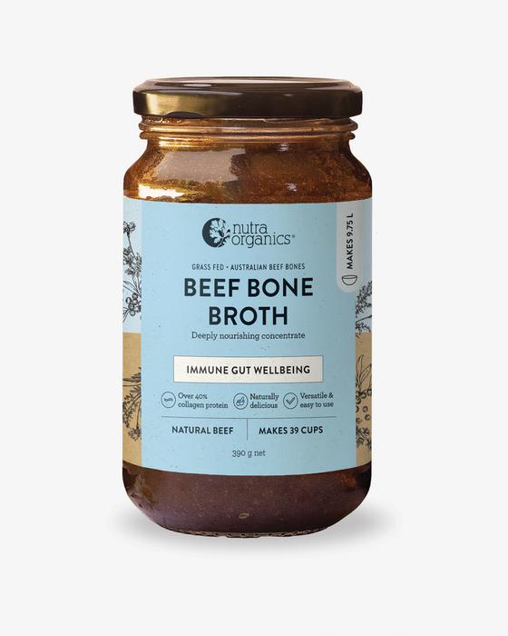 Nutra Organics Beef Bone Broth Concentrate Natural 390g