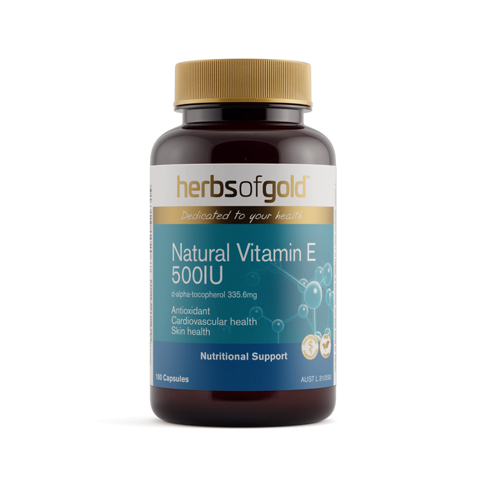 Herbs Of Gold Vitamin E 500IU 100 Capsules