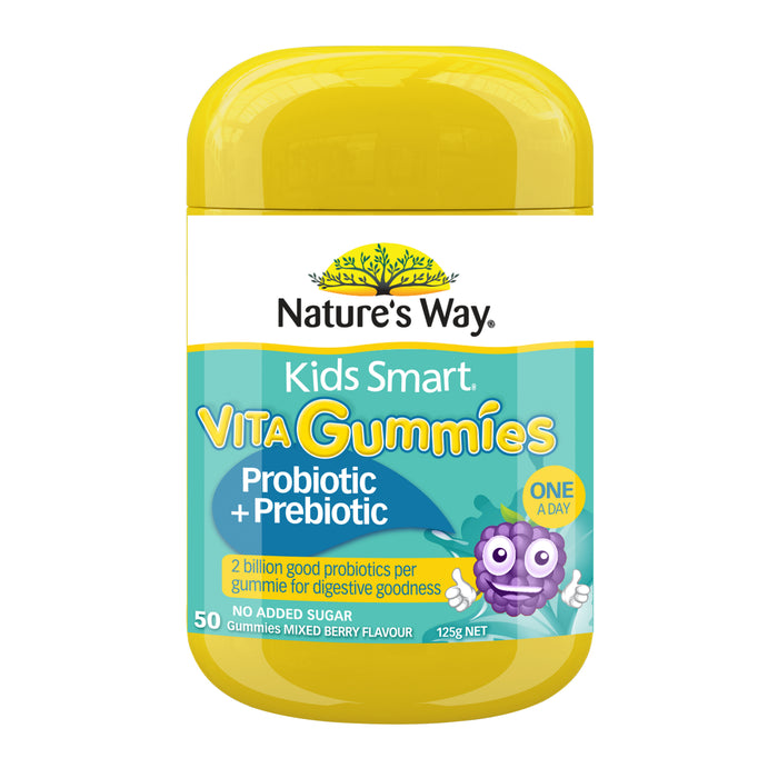 Nature's Way Kids Smart Vita Gummies Probiotic + Prebiotic 50 Berry Flavoured Gummies