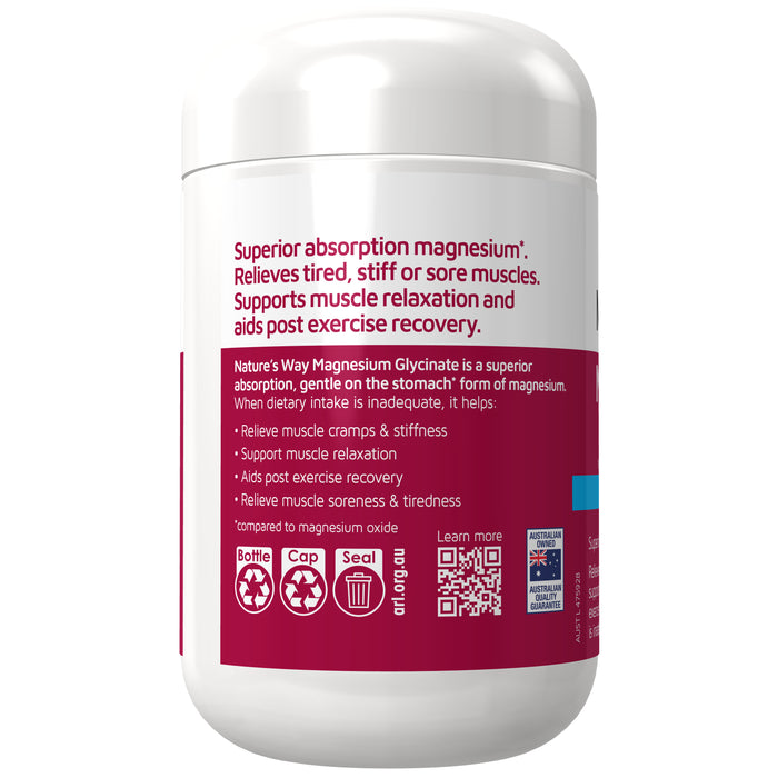 Nature's Way Magnesium Glycinate 130 Tablets