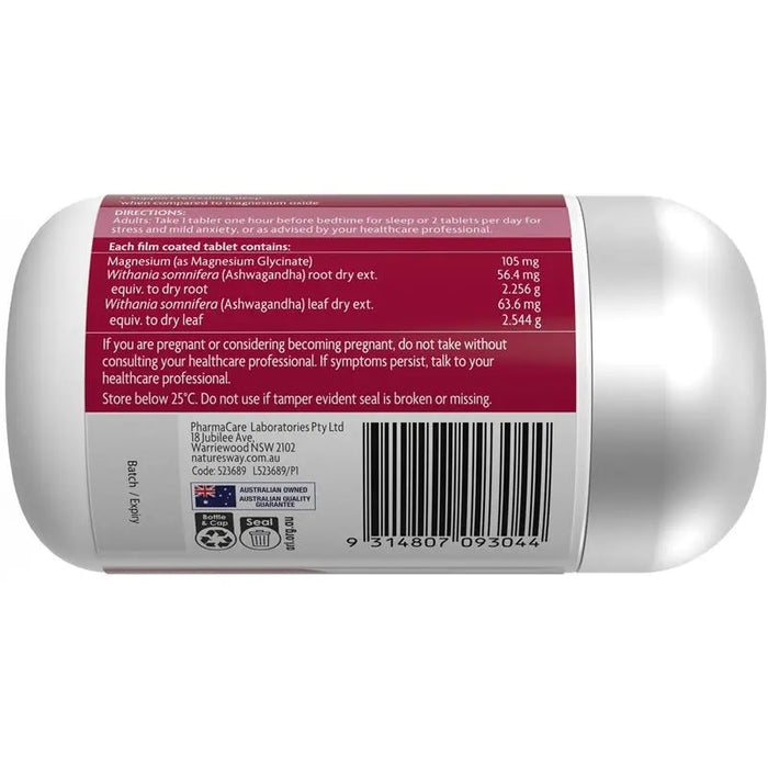 Nature's Way Magnesium + Ashwagandha 50 Tablets
