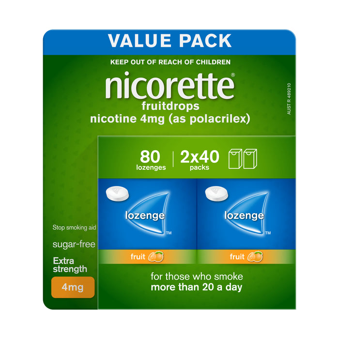 Nicorette Fruitdrops Lozenge 4mg 80