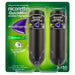 Front packaging of Nicorette Quick Mist Duo Spray 2x150 in freshmint flavor, featuring two black nicotine mouthspray bottles with 150 sprays each, designed for fast nicotine craving relief; labeled as 1mg/spray stop smoking aid.