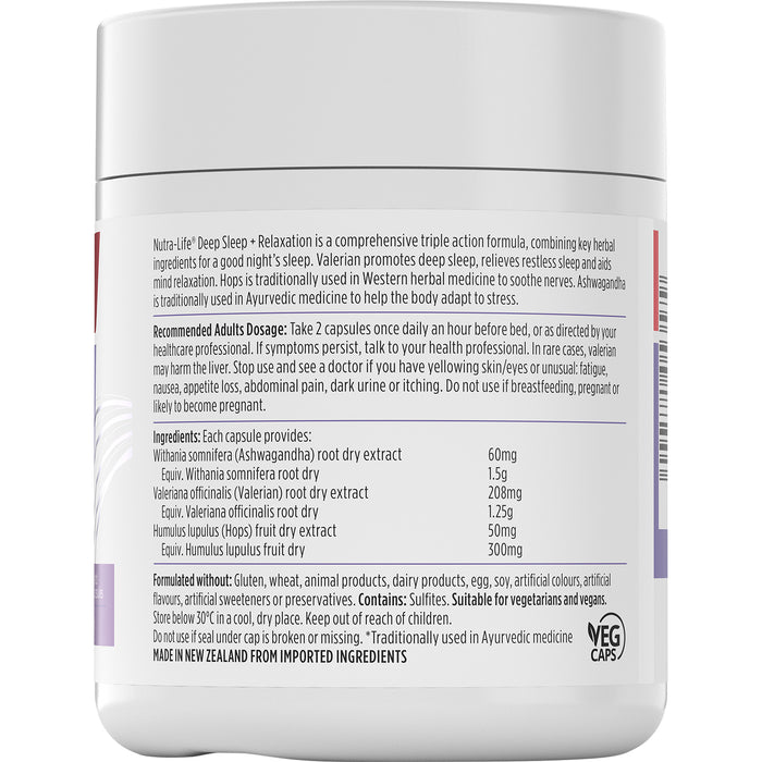 Nutra-Life Deep Sleep & Relaxation 60 capsules