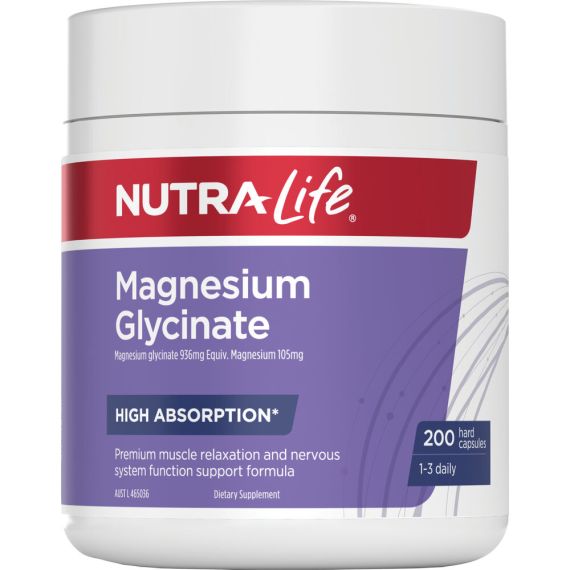 Nutra-Life Magnesium Glycinate 200Capsules