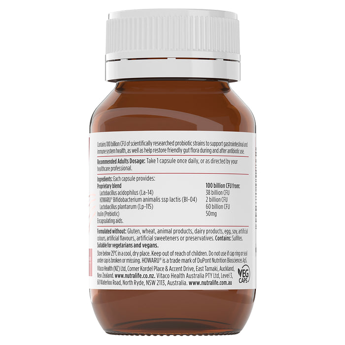 Nutralife Probiotica Ultra Strength 100 Billion 30 Capsules