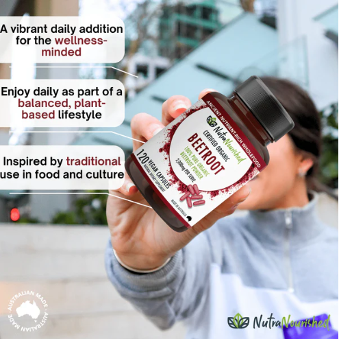 Nutra Nourished Organic Beetroot Powder 120 Capsules