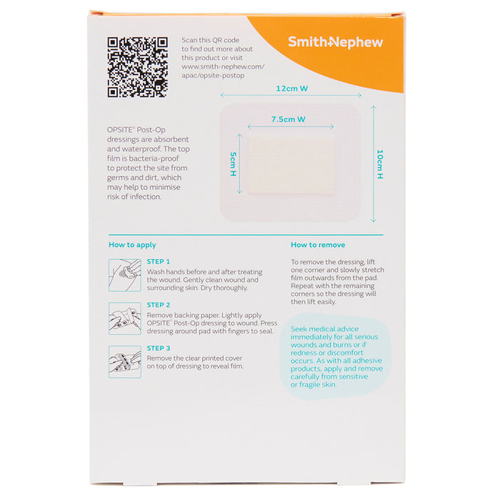 Opsite Post-Op Waterproof Dressings 12cm x 10cm 3 Pack