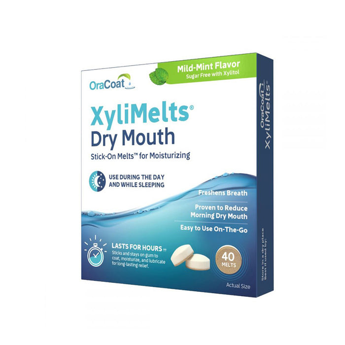 OraCoat XyliMelts Dry Mouth Relief Mild Mint 40 Pack