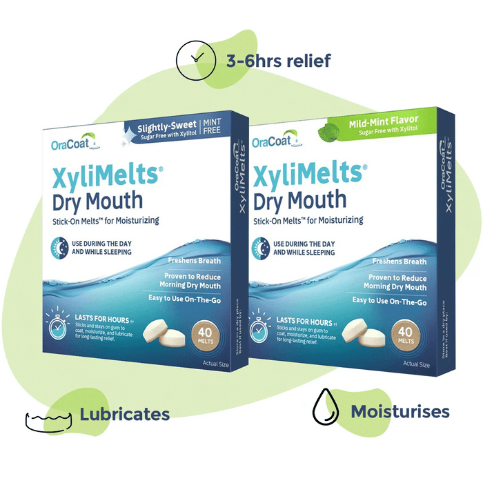 OraCoat XyliMelts Dry Mouth Relief Mild Mint 40 Pack