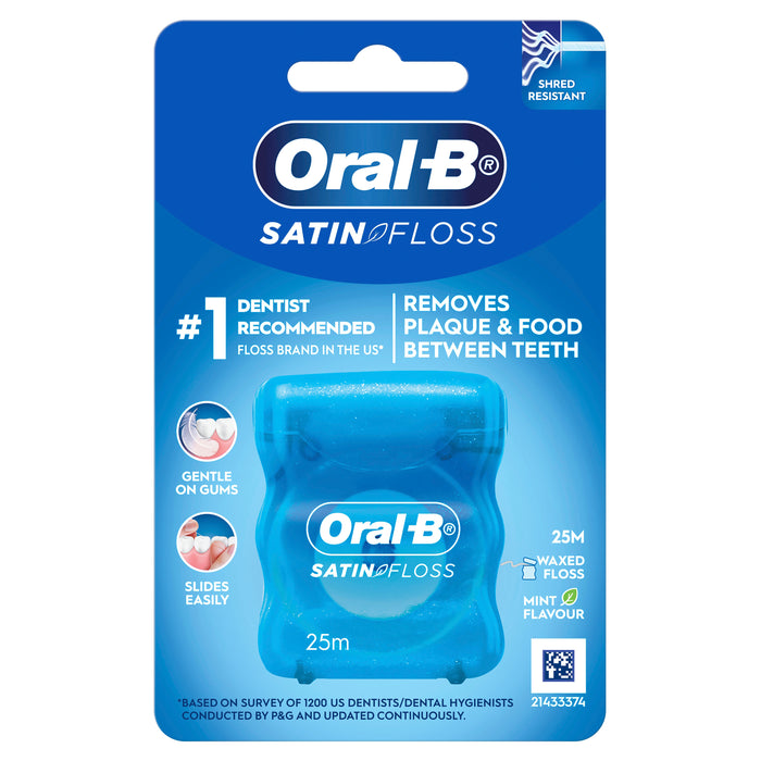 Oral-B Satin Floss Clean Dental Floss, Mint 25m 1 Pack