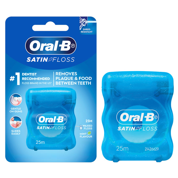 Oral-B Satin Floss Clean Dental Floss, Mint 25m 1 Pack