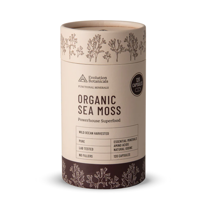 Evolution Botanicals Sea Moss 120 Capsules.