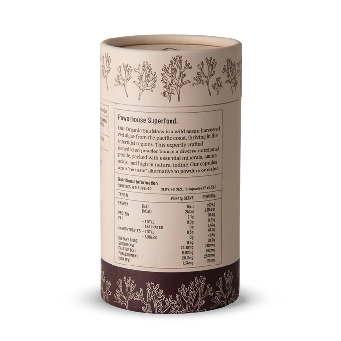 Evolution Botanicals Sea Moss 120 Capsules.