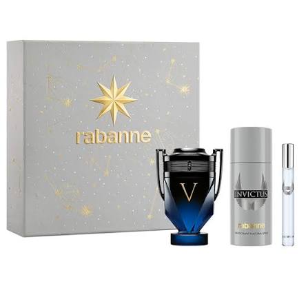 Paco Rabanne Invictus Victory Elixir Intense Parfum 100ml 3 Piece Gift Set.