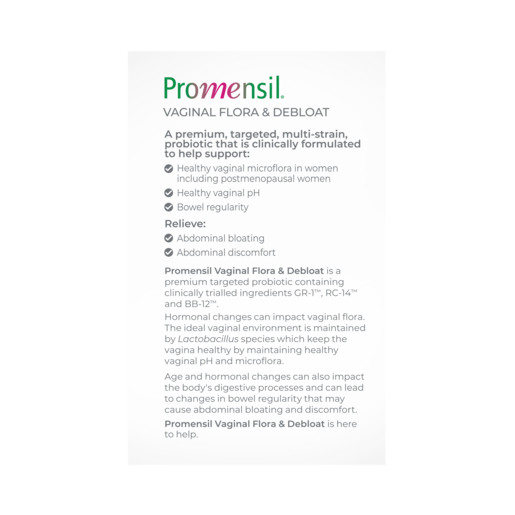 Promensil Vaginal Flora + Debloat 30 Tablets