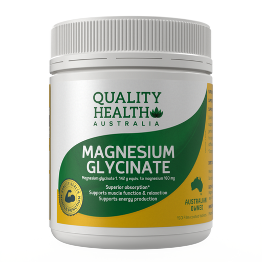 Quality Health Magnesium Glycinate 150Tablets.