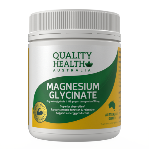Quality Health Magnesium Glycinate 150Tablets.