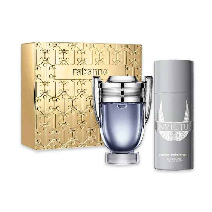 Paco Rabanne Invictus 2 Piece Gift Set 100ml + 150ML Deodorant Spray