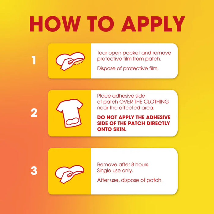 Pain Away Heat Patches XL 3 Pack.