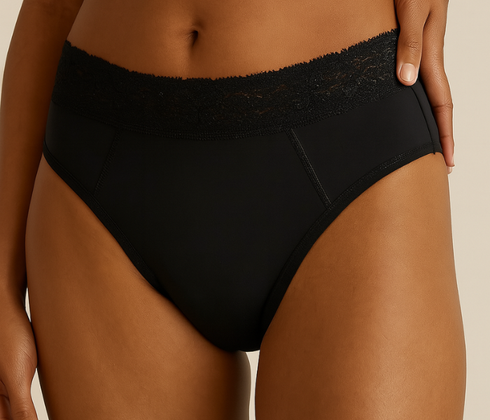 Pelvi Leakproof Bikini Underwear Black Extra Large (size 14-16)