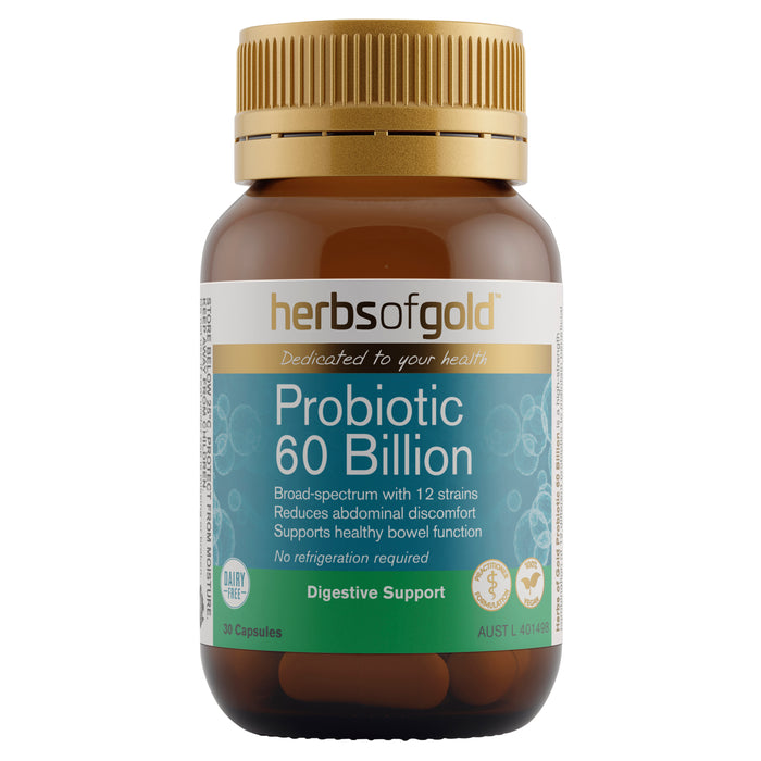 Herbs Of Gold Probiotic 60 Billion 30 Capsules