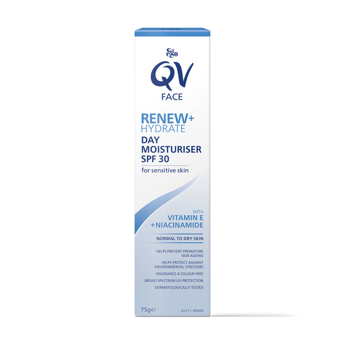 Ego QV Face Renew + Hydrate Day Moisturiser SPF30 75g