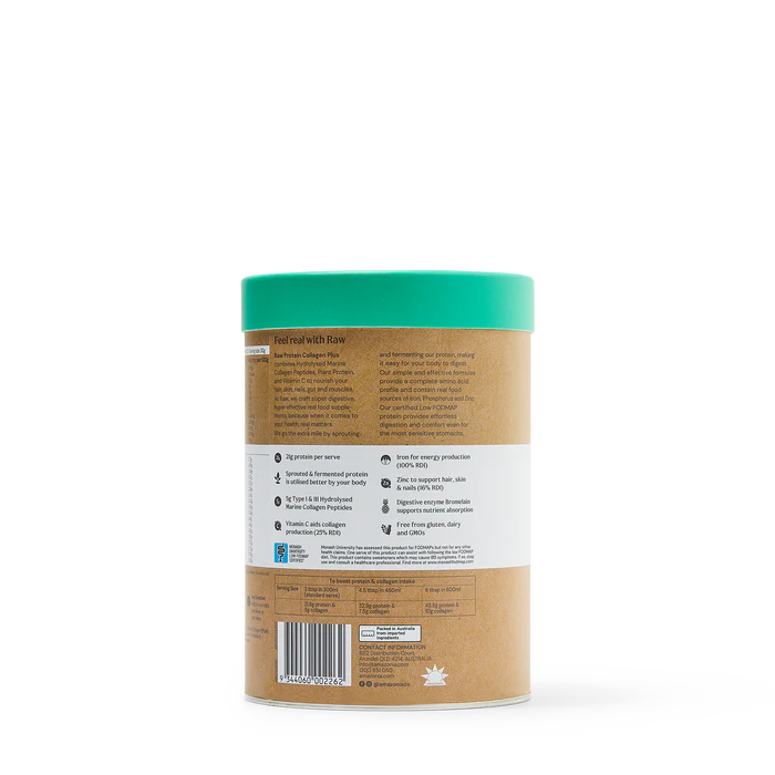 Amazonia Raw Protein Collagen Plus Choc Hazelnut 750g