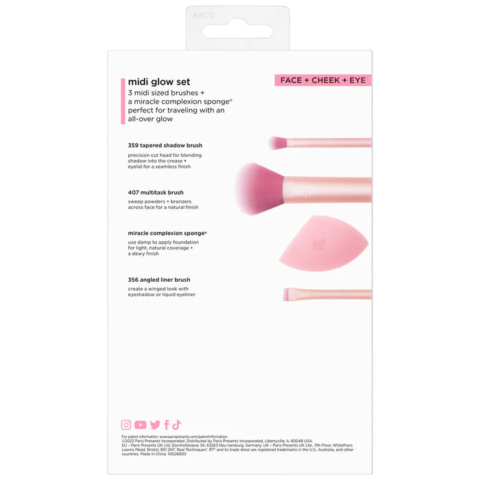 Real Techniques Midi Glow Set Face+Cheek+Eye