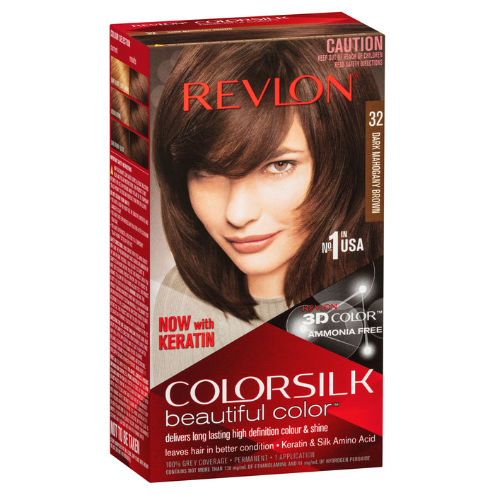 Revlon Colorsilk 32 Dark Mahogany Brown.