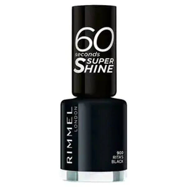 Rimmel 60 Seconds Nail Polish Rita's Black 900