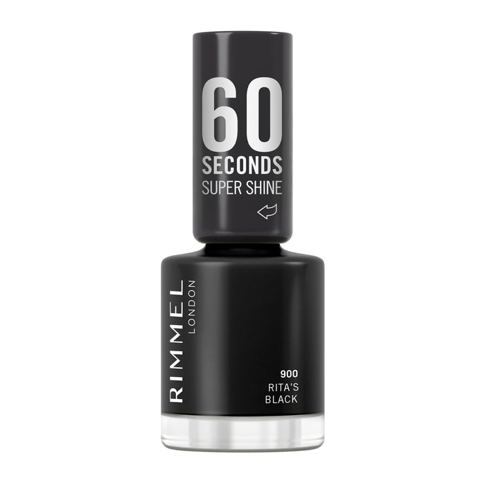 Rimmel 60 Seconds Nail Polish Rita's Black 900