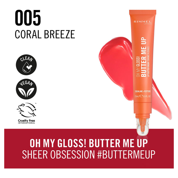 Rimmel Oh My Gloss Butter Me Up Lip Butter 005 Coral Breeze