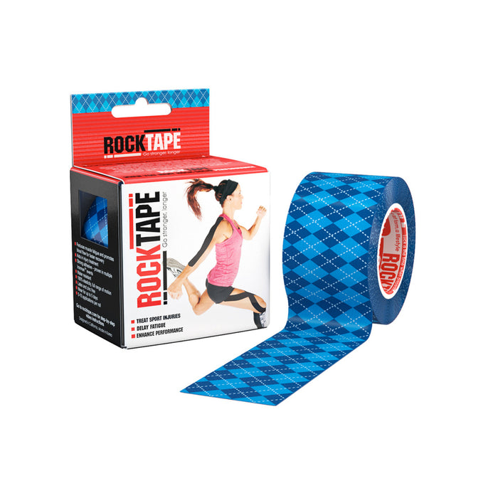 Rocktape 5cm x 5m Blue Argyle