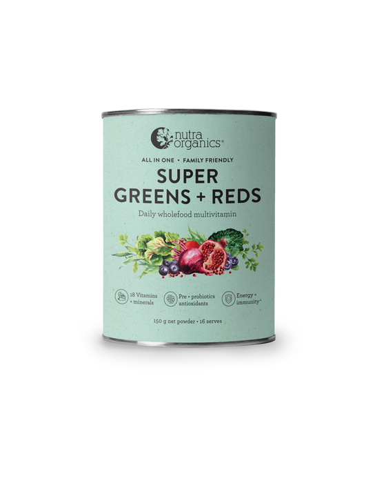 Nutra Organics Super Greens + Reds Powder 150g