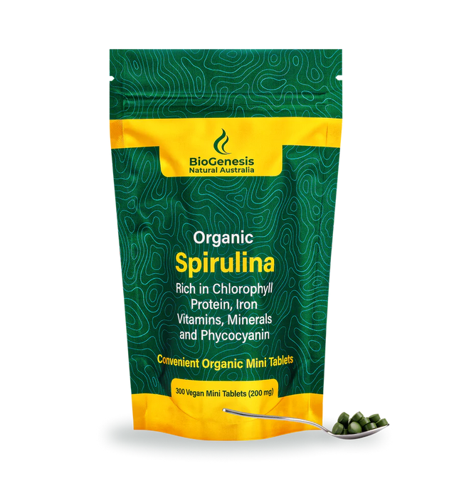 BioGenesis Australian Organic Spirulina 300 Mini Tablets