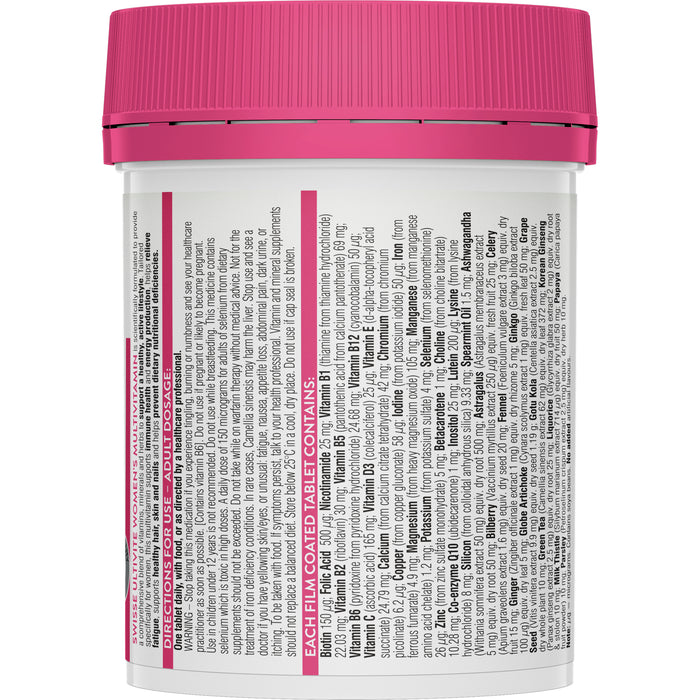 Swisse Womens Ultivite Multivitamin 120 Tablets