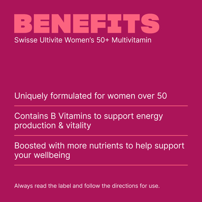 Swisse Ultivite Women's 50+ Multivitamin 90 Tablets