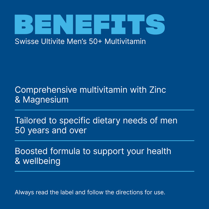 Swisse Ultivite Men's 50 + Multivitamin 60 Tablets