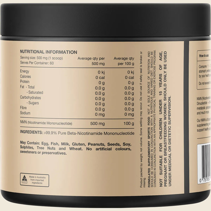 Switch Nutrition NMN Pure Nicotinamide Mononucleotide Powder 30g.