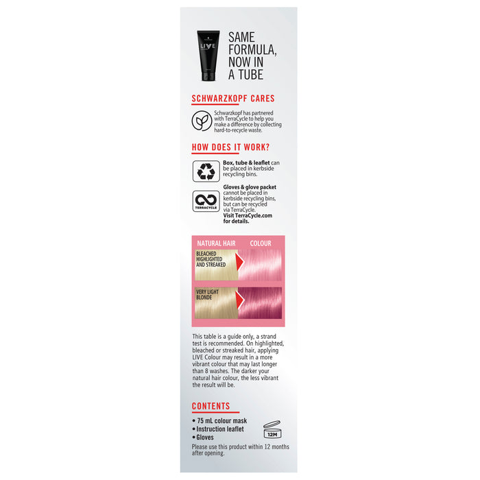 Schwarzkopf LIVE Colour Pastels Cotton Candy Pink 75ml