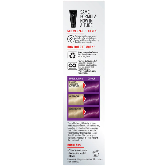 Schwarzkopf LIVE Colour Ultra Brights Magnetic Purple 75ml