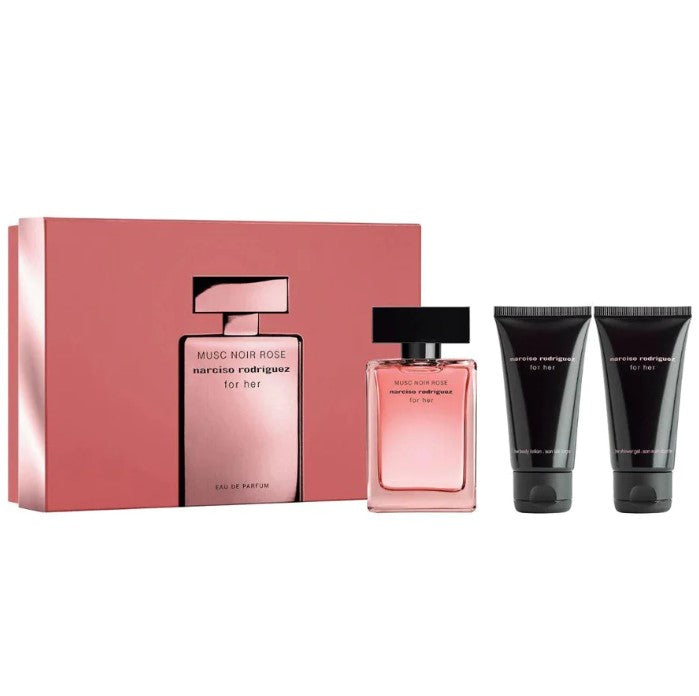 Narciso Rodriguez For Her Musc Noir Rose Trio Gift Set: 50ml EDP + Lotion + Shower Gel